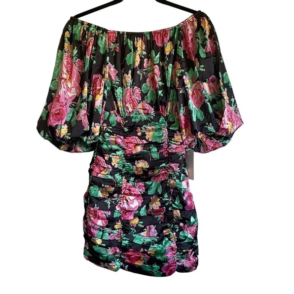 FOR LOVE & LEMONS Jolie Floral Puff Sleeve Mini Dress NEW - Picture 7 of 16